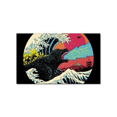 Retro Wave Kaiju Godzilla Japanese Pop Art Style Sticker (rectangular) by Modalart