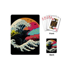Retro Wave Kaiju Godzilla Japanese Pop Art Style Playing Cards Single Design (mini) by Modalart