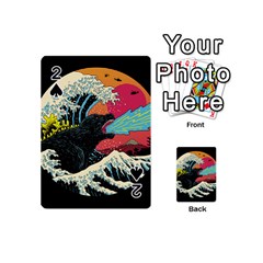 Retro Wave Kaiju Godzilla Japanese Pop Art Style Playing Cards 54 Designs (mini) by Modalart