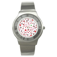 Beetle Animals Red Green Fly Stainless Steel Watch by Amaryn4rt