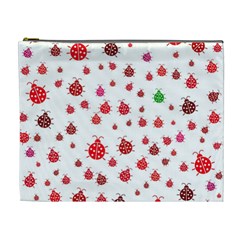Beetle Animals Red Green Fly Cosmetic Bag (xl) by Amaryn4rt
