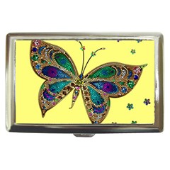 Butterfly Mosaic Yellow Colorful Cigarette Money Case by Amaryn4rt