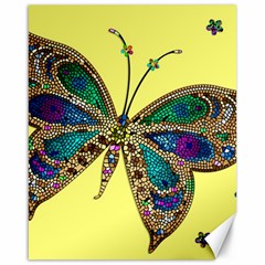 Butterfly Mosaic Yellow Colorful Canvas 16  X 20  by Amaryn4rt