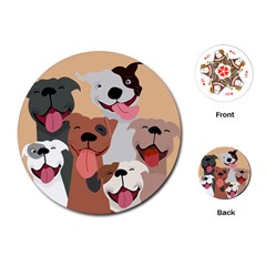 Dogs Pet Background Pack Terrier Playing Cards Single Design (round)