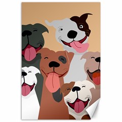 Dogs Pet Background Pack Terrier Canvas 24  X 36 