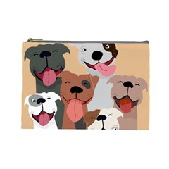 Dogs Pet Background Pack Terrier Cosmetic Bag (large)