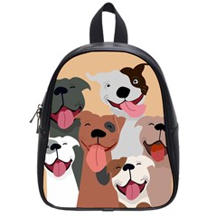 Dogs Pet Background Pack Terrier School Bag (small) by Ravend