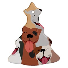 Dogs Pet Background Pack Terrier Christmas Tree Ornament (two Sides)