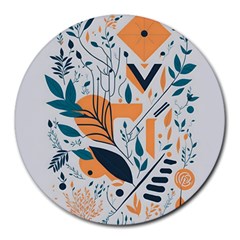 Flower Design Nature Round Mousepad