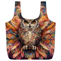 Drawing Olw Bird Full Print Recycle Bag (xl)