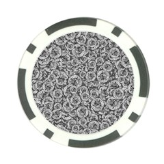 Vintage Clock Motif Pattern Poker Chip Card Guard