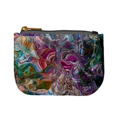 Abstract Waves Iv Mini Coin Purse by kaleidomarblingart