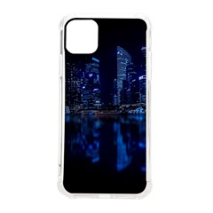 Illuminated Cityscape Against Blue Sky At Night Iphone 11 Pro Max 6 5 Inch Tpu Uv Print Case by Modalart