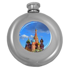 Architecture Building Cathedral Church Round Hip Flask (5 Oz) by Modalart