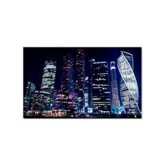 Black Building Lighted Under Clear Sky Sticker (rectangular) by Modalart