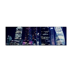 Black Building Lighted Under Clear Sky Sticker Bumper (10 Pack) by Modalart