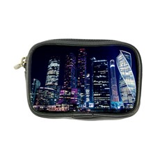 Black Building Lighted Under Clear Sky Coin Purse