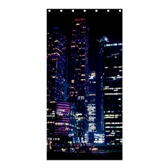 Black Building Lighted Under Clear Sky Shower Curtain 36  X 72  (stall)  by Modalart