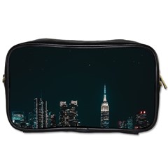 Skyline Photography Of Buildings Toiletries Bag (two Sides) by Modalart