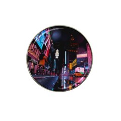 Roadway Surrounded Building During Nighttime Hat Clip Ball Marker