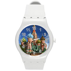 Saint Basil S Cathedral Round Plastic Sport Watch (m) by Modalart