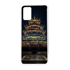 Blue Yellow And Green Lighted Pagoda Tower Samsung Galaxy S20plus 6 7 Inch Tpu Uv Case by Modalart