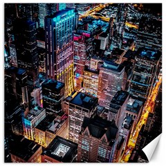 Aerial Photo Of Cityscape At Night Canvas 16  X 16  by Modalart