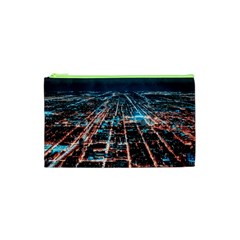 Aerial Shot Of Buildings Cosmetic Bag (xs) by Modalart