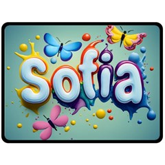 Sofia Two Sides Fleece Blanket (large) by 1212