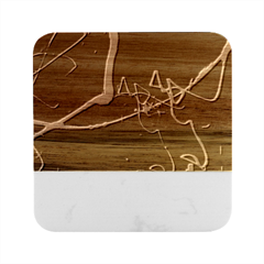 Abstract Marble Wood Coaster (square) by Amaryn4rt