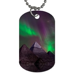 Fantasy Pyramid Mystic Space Aurora Dog Tag (one Side)