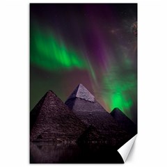 Fantasy Pyramid Mystic Space Aurora Canvas 24  X 36  by Grandong