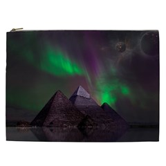 Fantasy Pyramid Mystic Space Aurora Cosmetic Bag (xxl) by Grandong