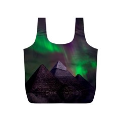 Fantasy Pyramid Mystic Space Aurora Full Print Recycle Bag (s) by Grandong