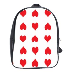 Heart Red Love Valentines Day School Bag (large) by Bajindul