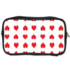 Heart Red Love Valentines Day Toiletries Bag (one Side)