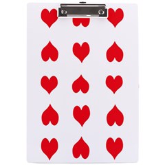 Heart Red Love Valentines Day A4 Acrylic Clipboard