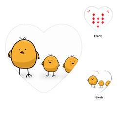 Chick Easter Cute Fun Spring Playing Cards Single Design (heart) by Ndabl3x