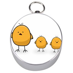 Chick Easter Cute Fun Spring Silver Compasses