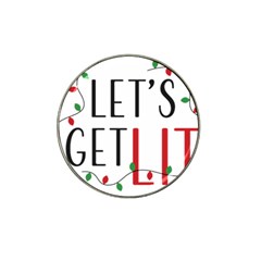 Let s Get Lit Christmas Jingle Bells Santa Claus Hat Clip Ball Marker (10 Pack) by Ndabl3x