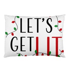 Let s Get Lit Christmas Jingle Bells Santa Claus Pillow Case by Ndabl3x