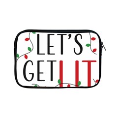 Let s Get Lit Christmas Jingle Bells Santa Claus Apple Ipad Mini Zipper Cases by Ndabl3x
