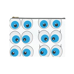 Eyes Comic Cartoon Fun Funny Toon Cosmetic Bag (large) by Ndabl3x