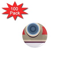 Photo Camera Machine Colorful Art 1  Mini Magnets (100 Pack)  by Ndabl3x