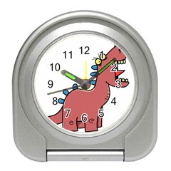 Dinosaur Dragon Drawing Cute Travel Alarm Clock by Ndabl3x