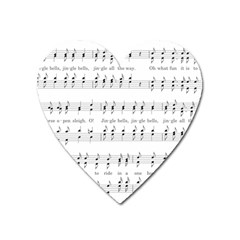 Jingle Bells Song Christmas Carol Heart Magnet