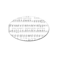 Jingle Bells Song Christmas Carol Sticker Oval (100 pack)