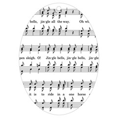 Jingle Bells Song Christmas Carol UV Print Acrylic Ornament Oval