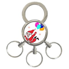 Nicholas Santa Claus Balloons Stars 3-ring Key Chain by Ndabl3x
