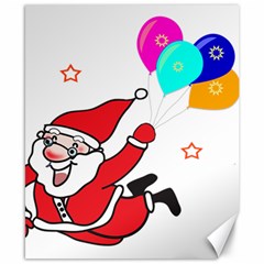 Nicholas Santa Claus Balloons Stars Canvas 8  X 10  by Ndabl3x